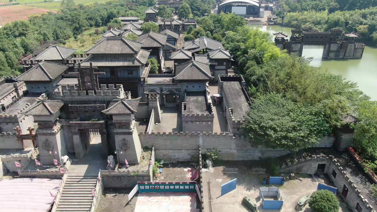 湖北 赤壁 三国 古战场 风景 航拍