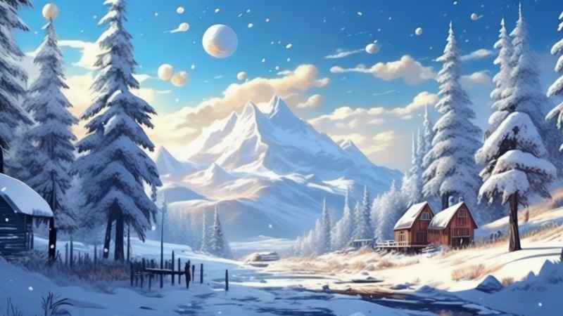 插画冬季背景图 10