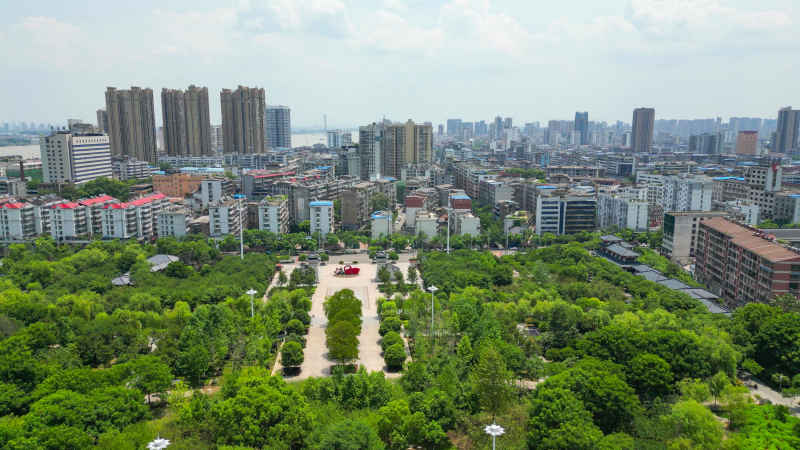  航拍湖北鄂州西山风景区