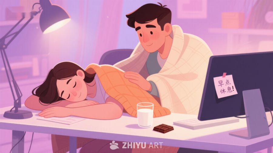 加班疲惫，同事贴心关怀 212
