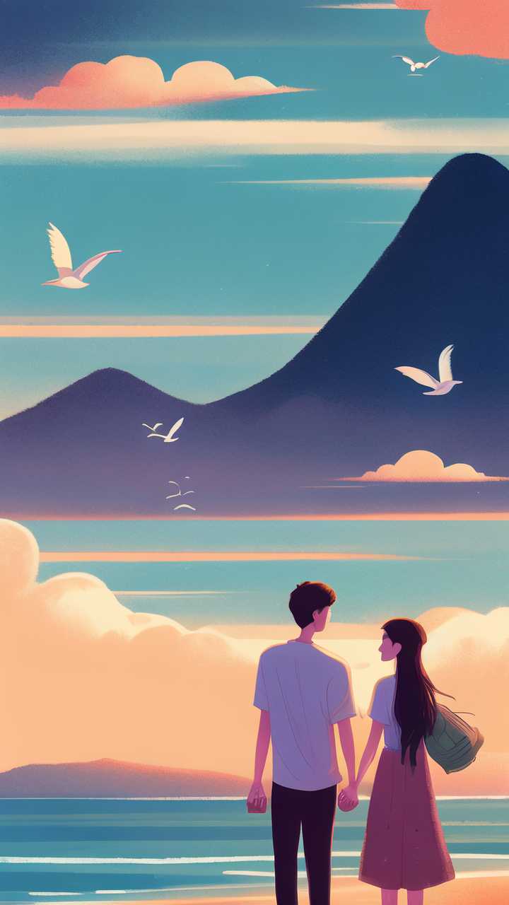 海报情侣插画