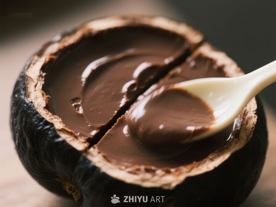 椰壳中的巧克力酱 738