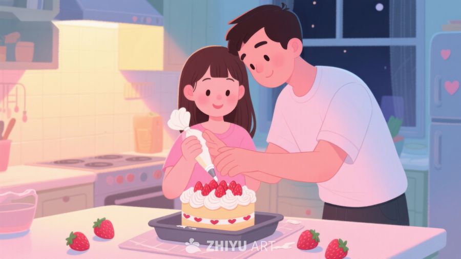 父女厨房烘焙蛋糕温馨时刻 177