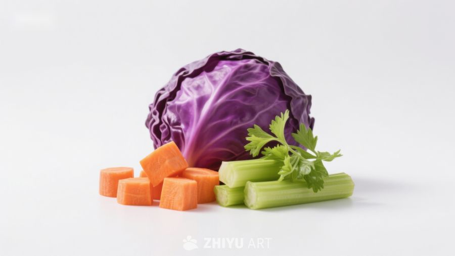 紫甘蓝胡萝卜芹菜组合