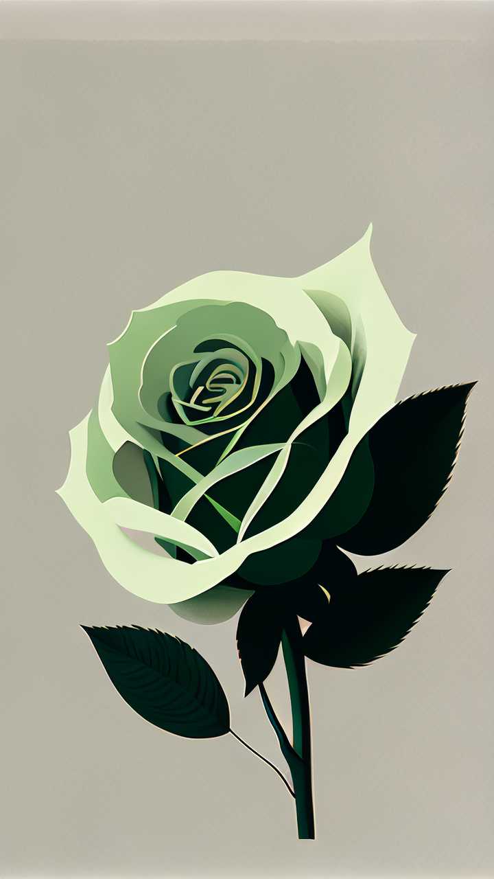 绿色玫瑰花