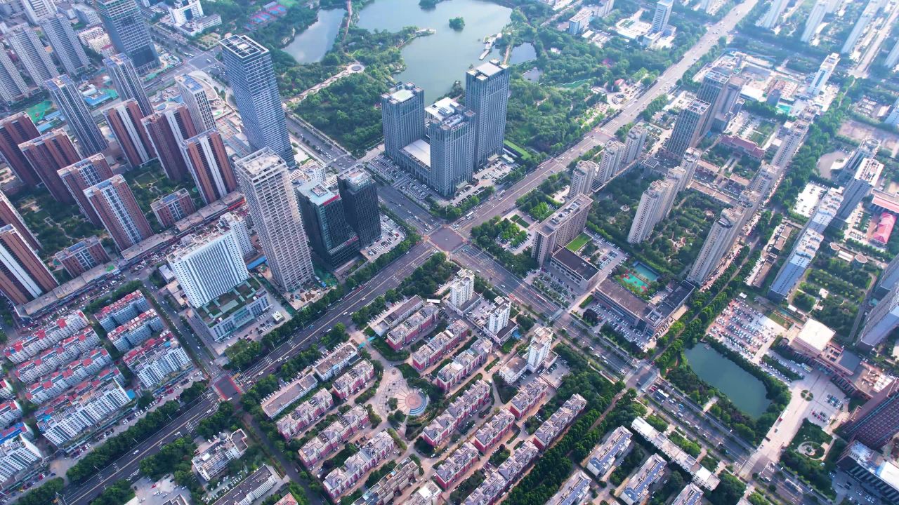 城市街道航拍