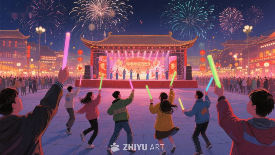 夜幕下的传统庆典 1224