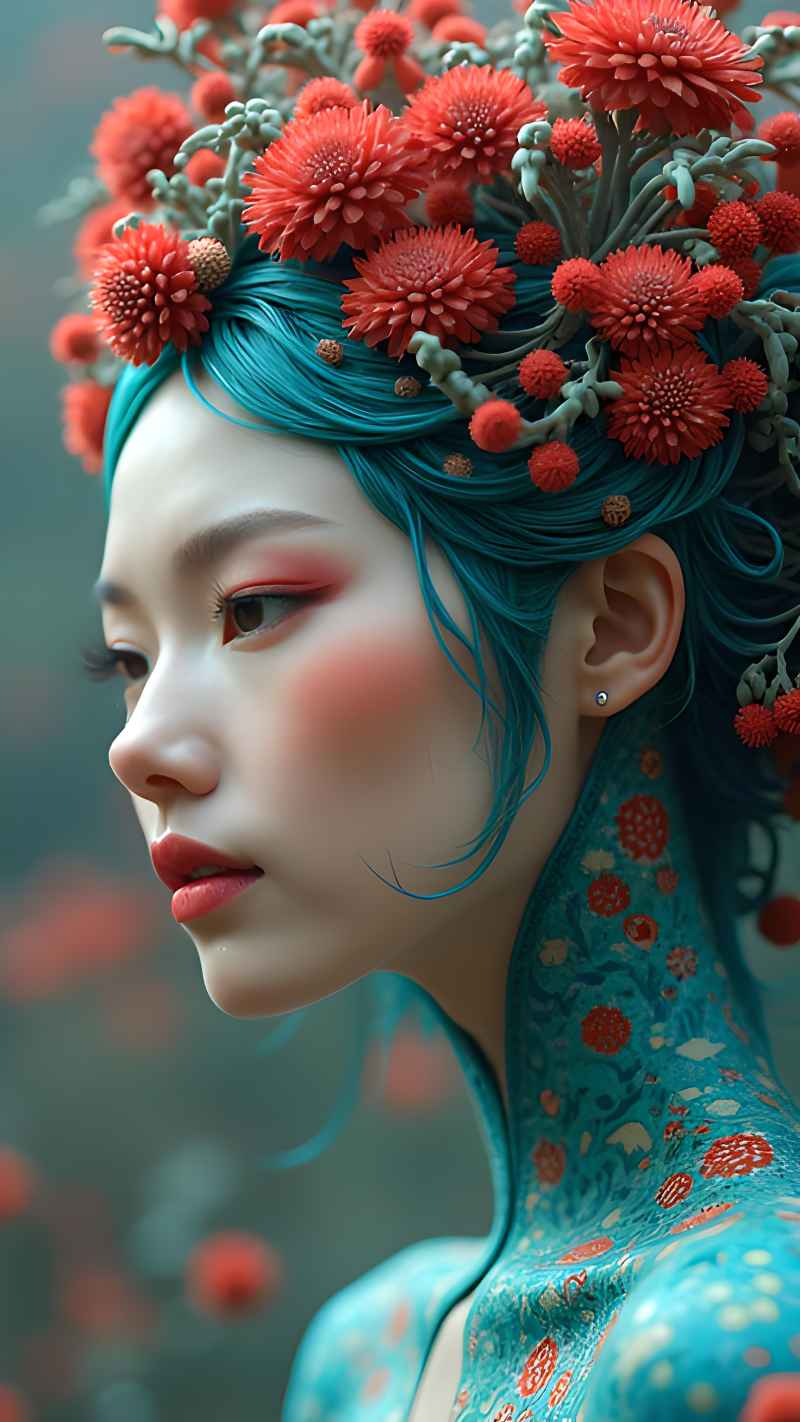 森林系列五颜六色古风艺术美女 5