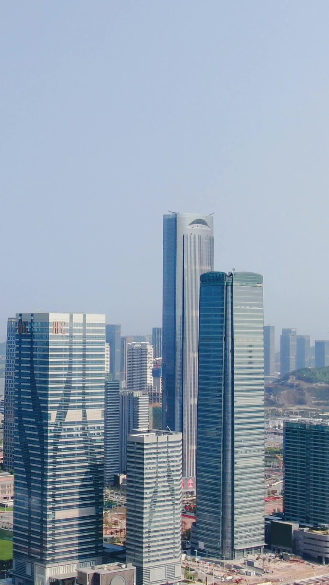 城市航拍珠海横琴金融中心 