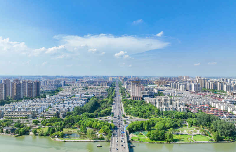 航拍昆山城市风光建筑大景 65