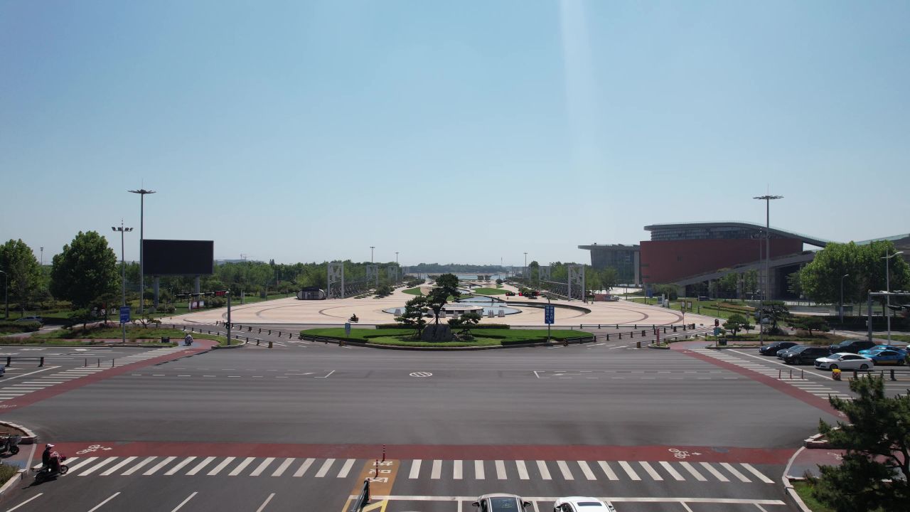 山东日照城市风光航拍 