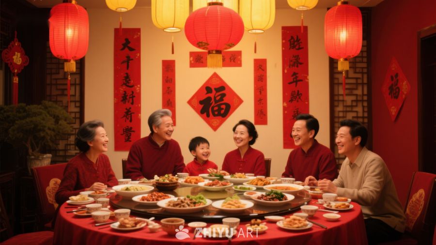 家庭围坐共庆传统佳节 563