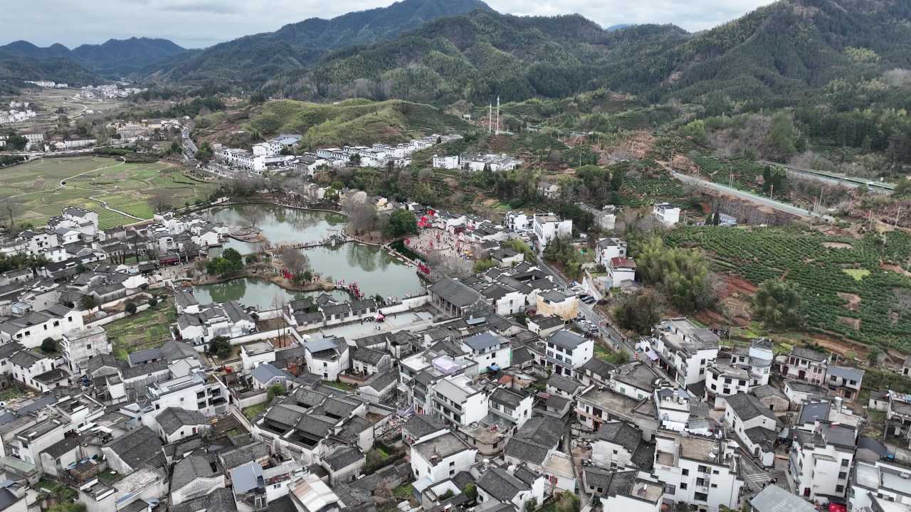 4K航拍安徽呈坎村风光 6