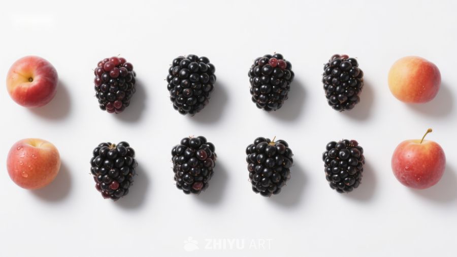 黑莓与桃子的对称排列 112