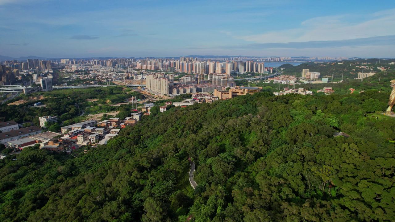 航拍泉州郑成功公园
