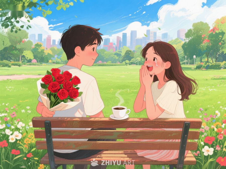 公园长椅上的浪漫约会 182