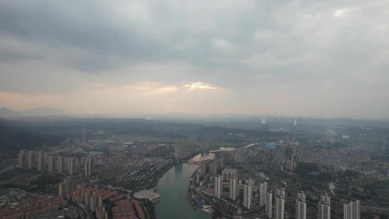 湖南郴州资兴城市建设航拍