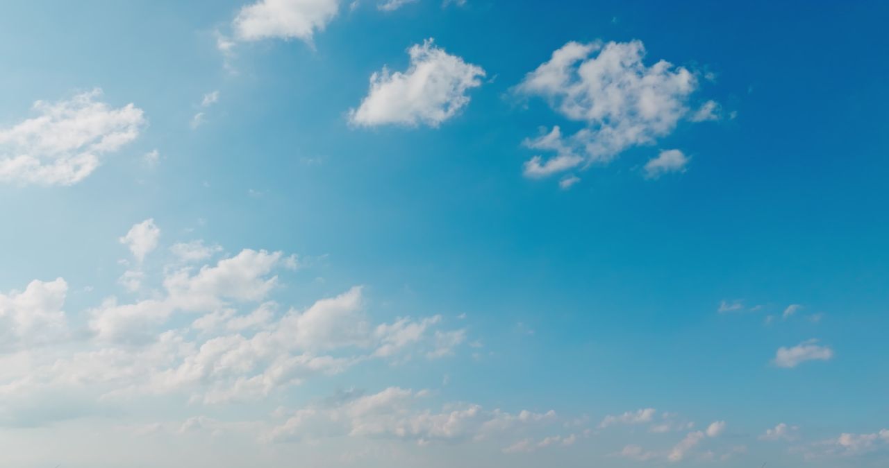 夏日蓝天白云风光航拍
