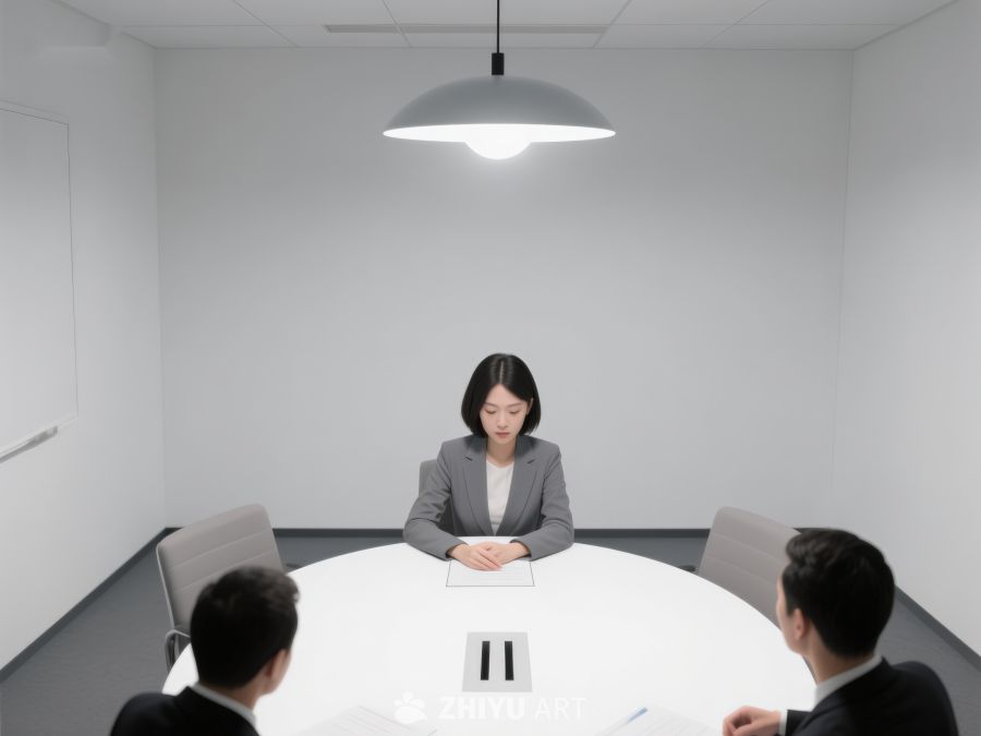 会议室中三人对话场景 136