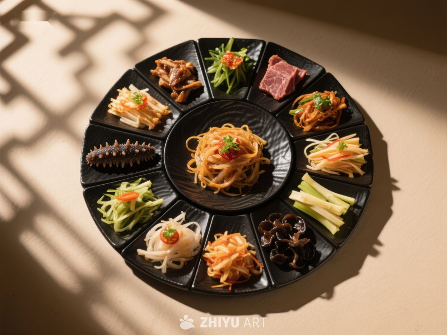 精美中式拼盘，色彩丰富食材多样 433