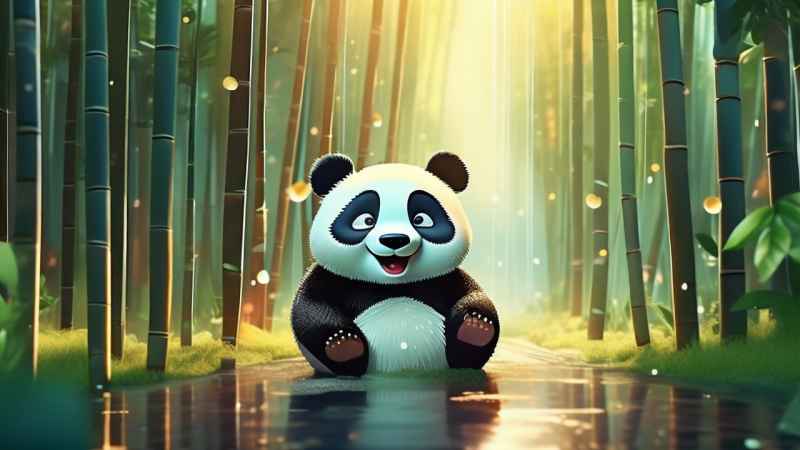 竹林背景雨林熊猫 31