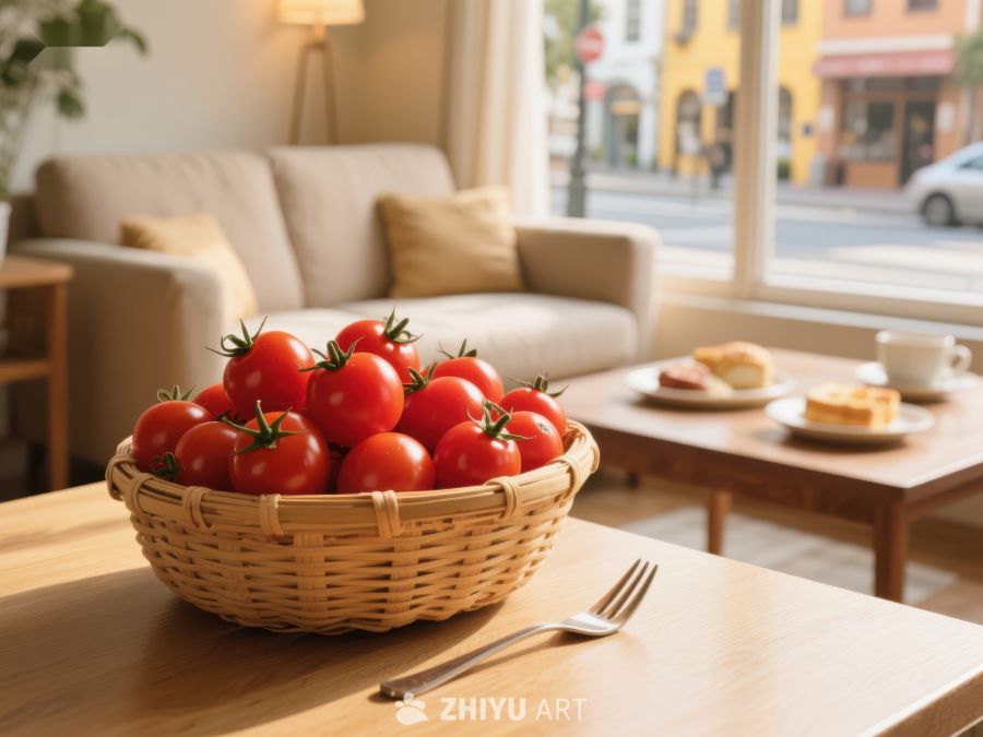 客厅窗边的番茄篮与温馨布置 181