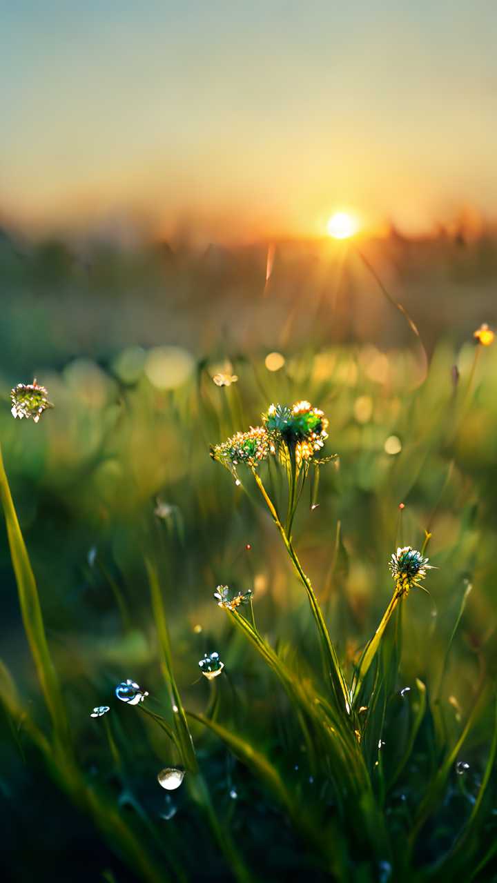 太阳花花水滴草