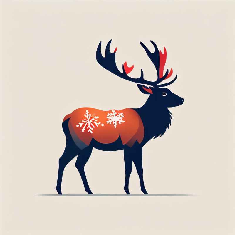 圣诞节麋鹿插画元素 20