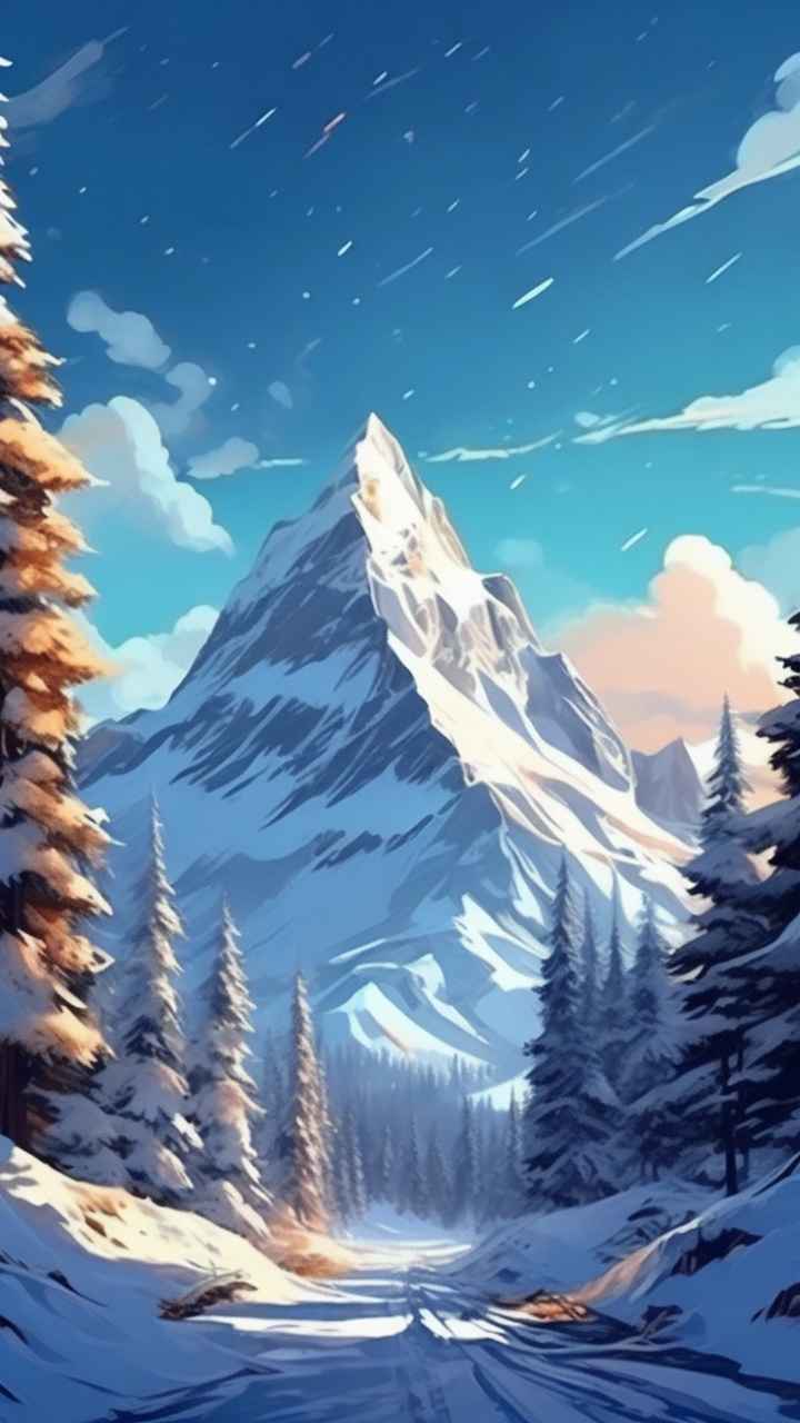 插画冬季背景图 6