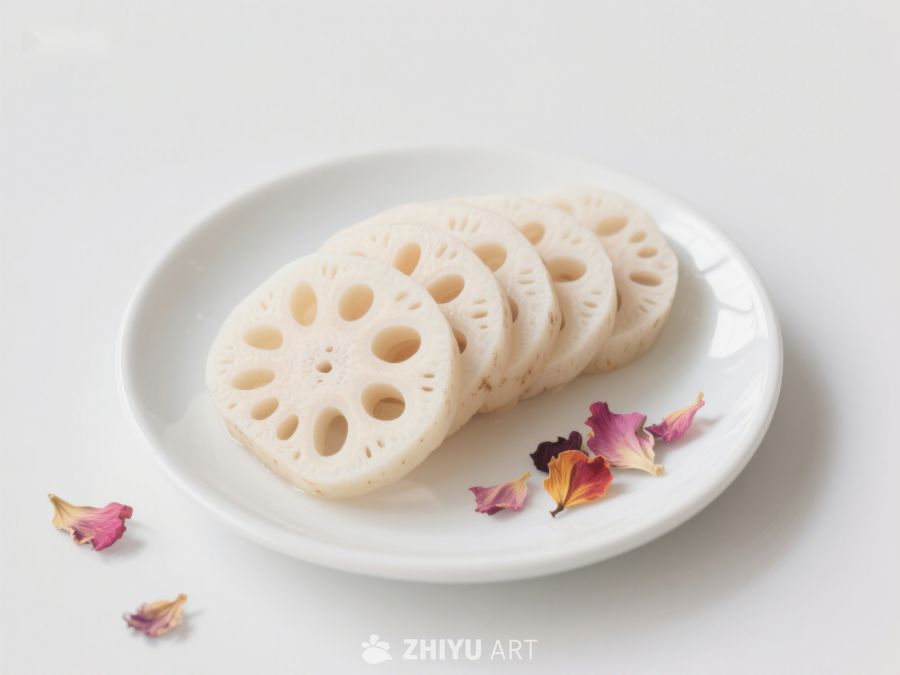 莲藕切片摆盘，清新雅致 235