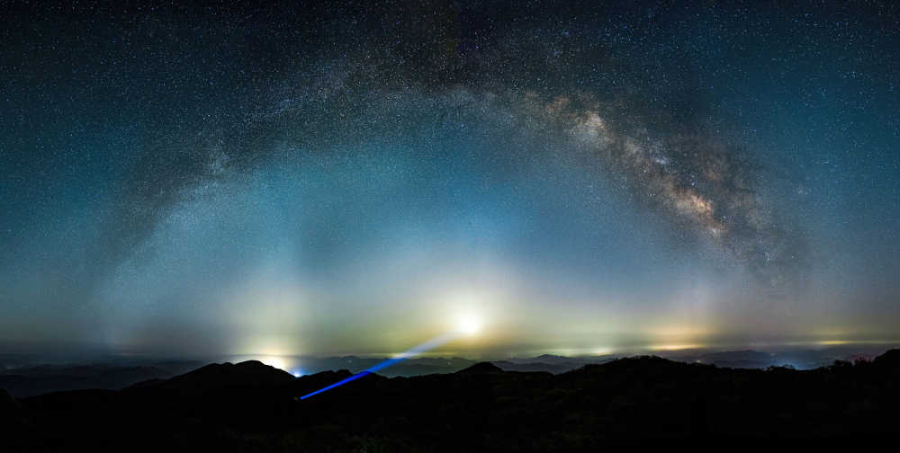 湖南浏阳大围山银河星空