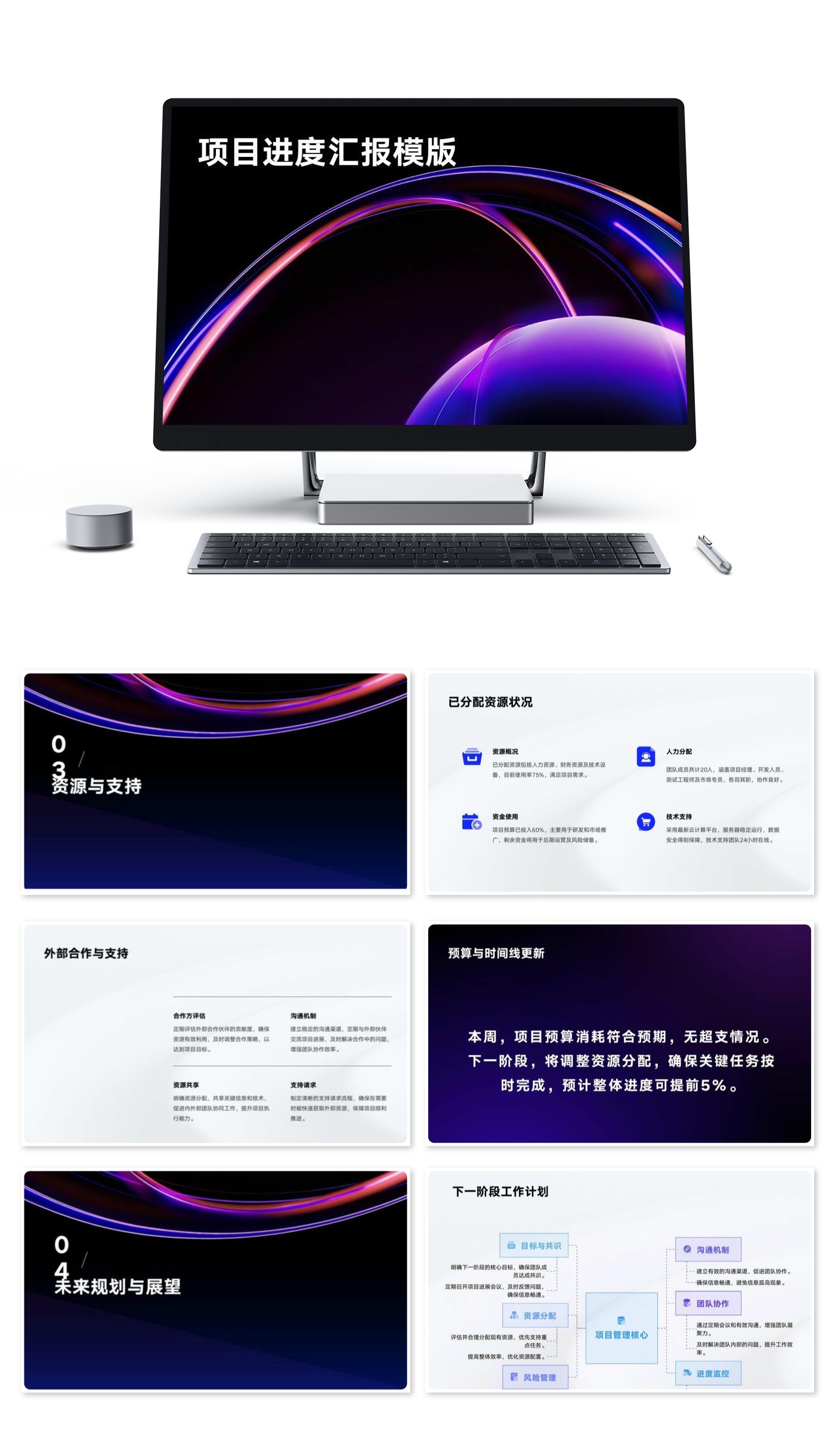 项目进度汇报模版