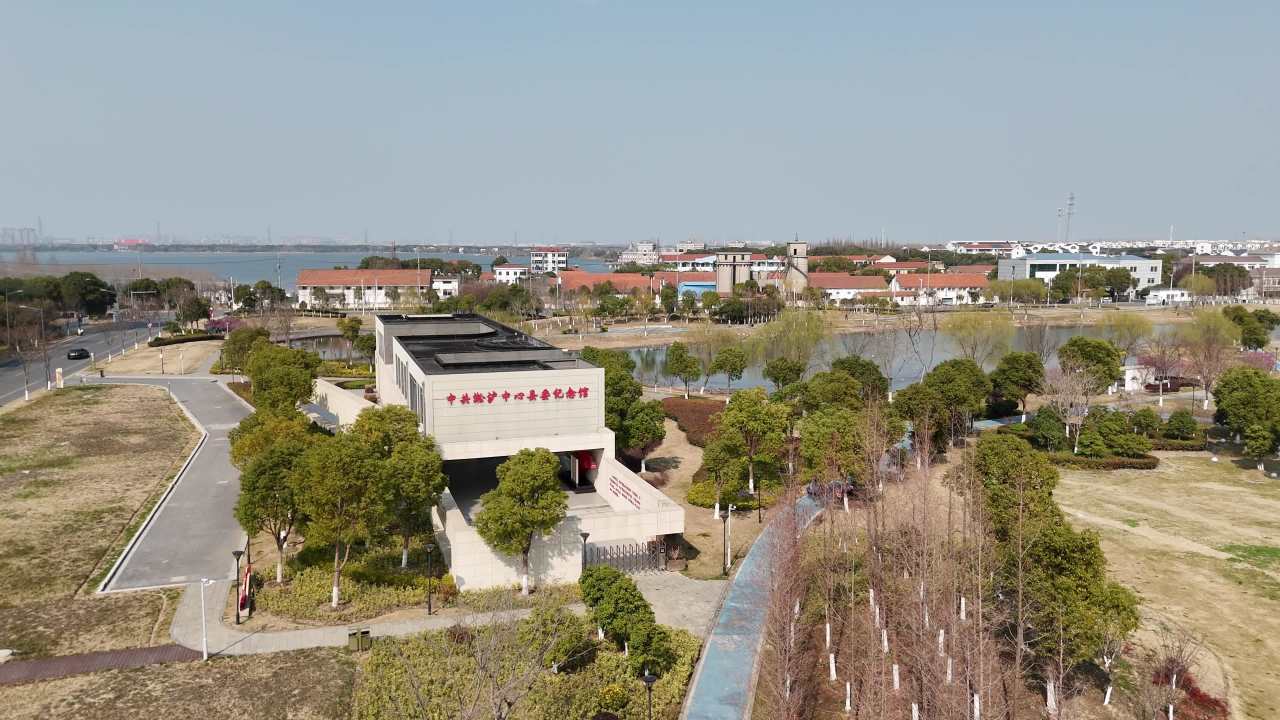 航拍城市公园