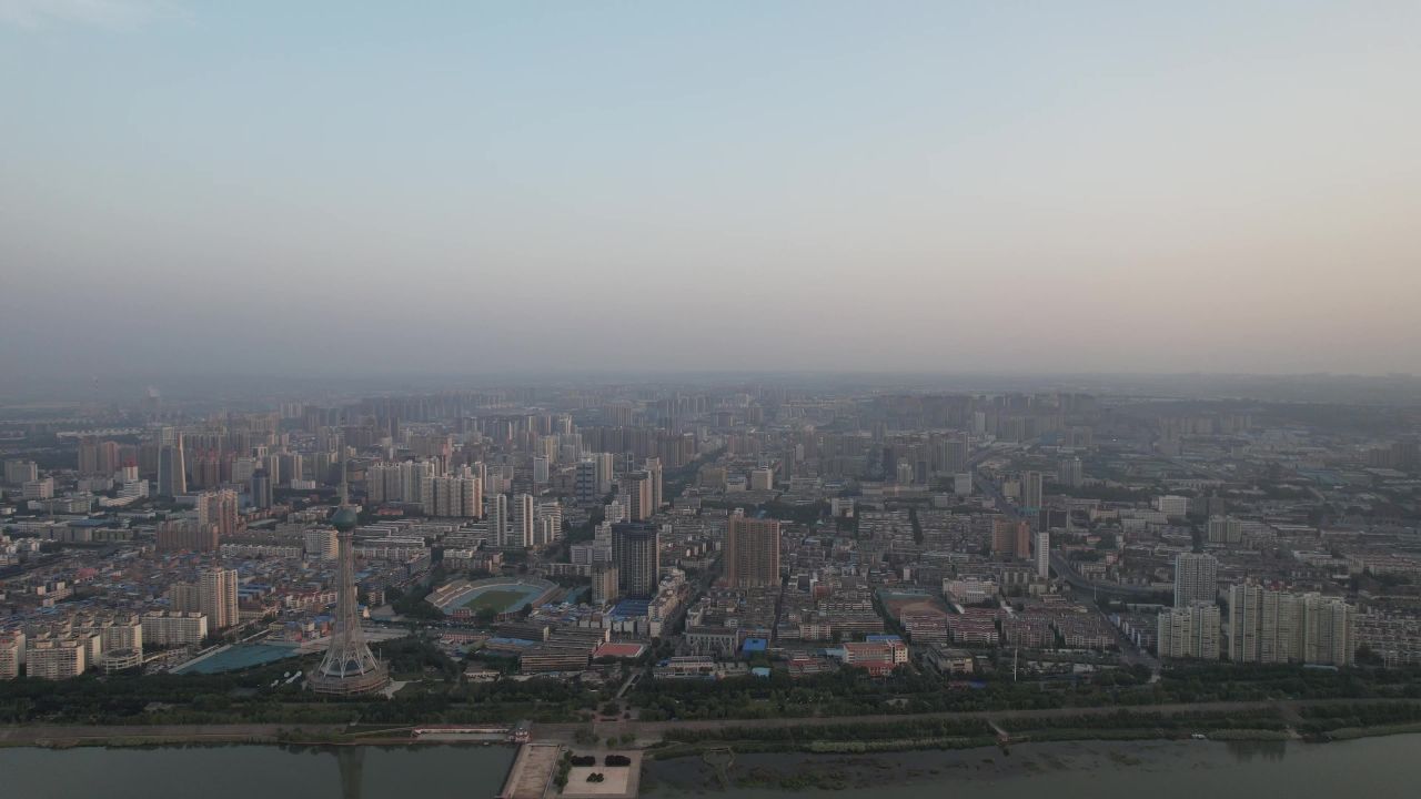 河南洛阳城市风光旅游景区航拍 