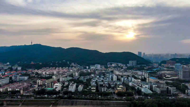 湖南长沙城市风光航拍图 