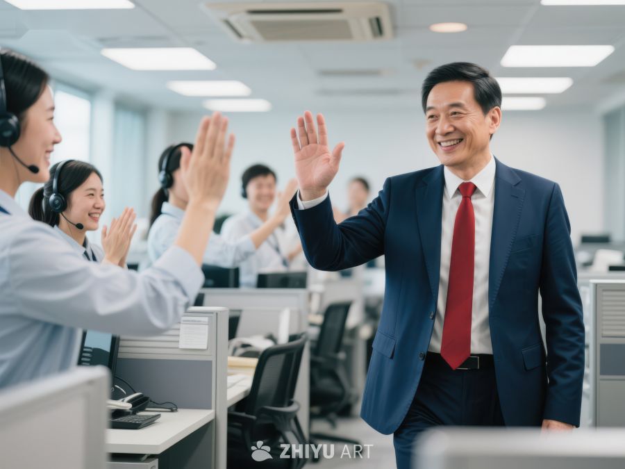 职场团队庆祝成功时刻 455