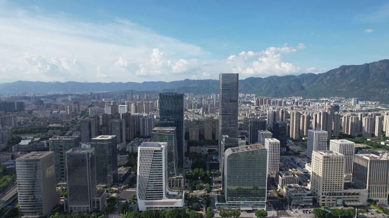 福建福州金融街万达广场航拍