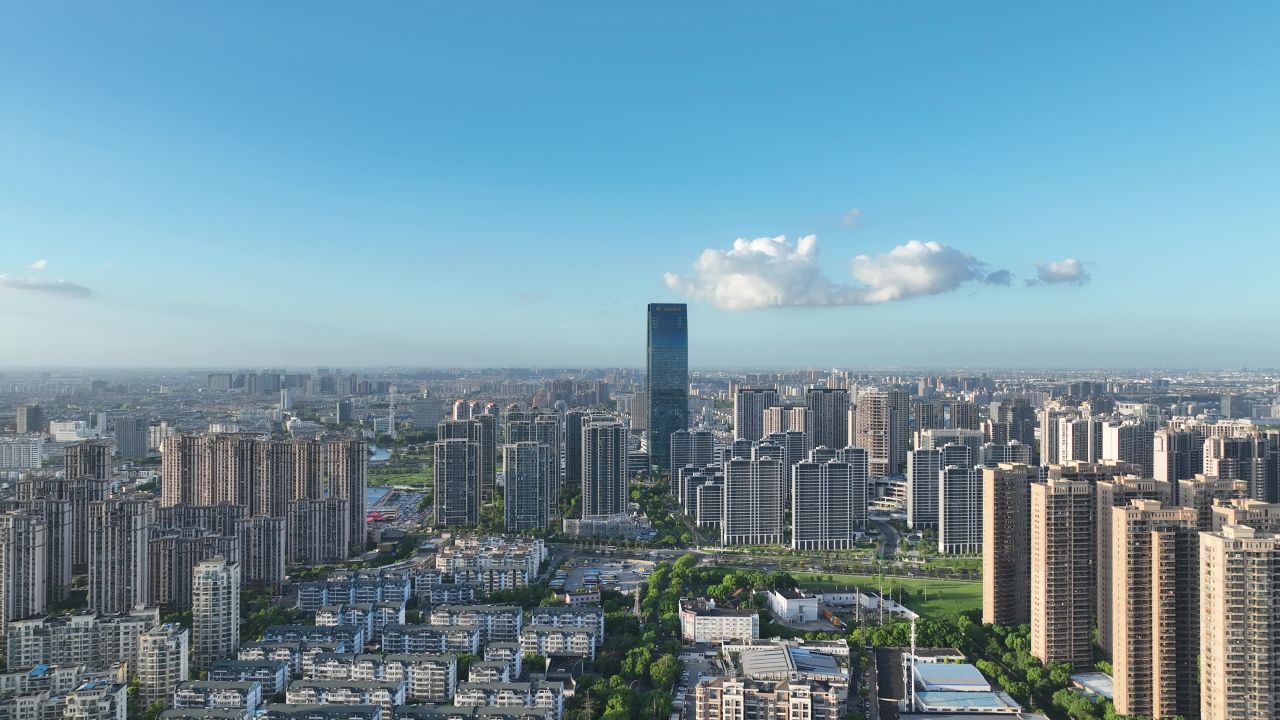 4K航拍江苏昆山城市大景风光 5