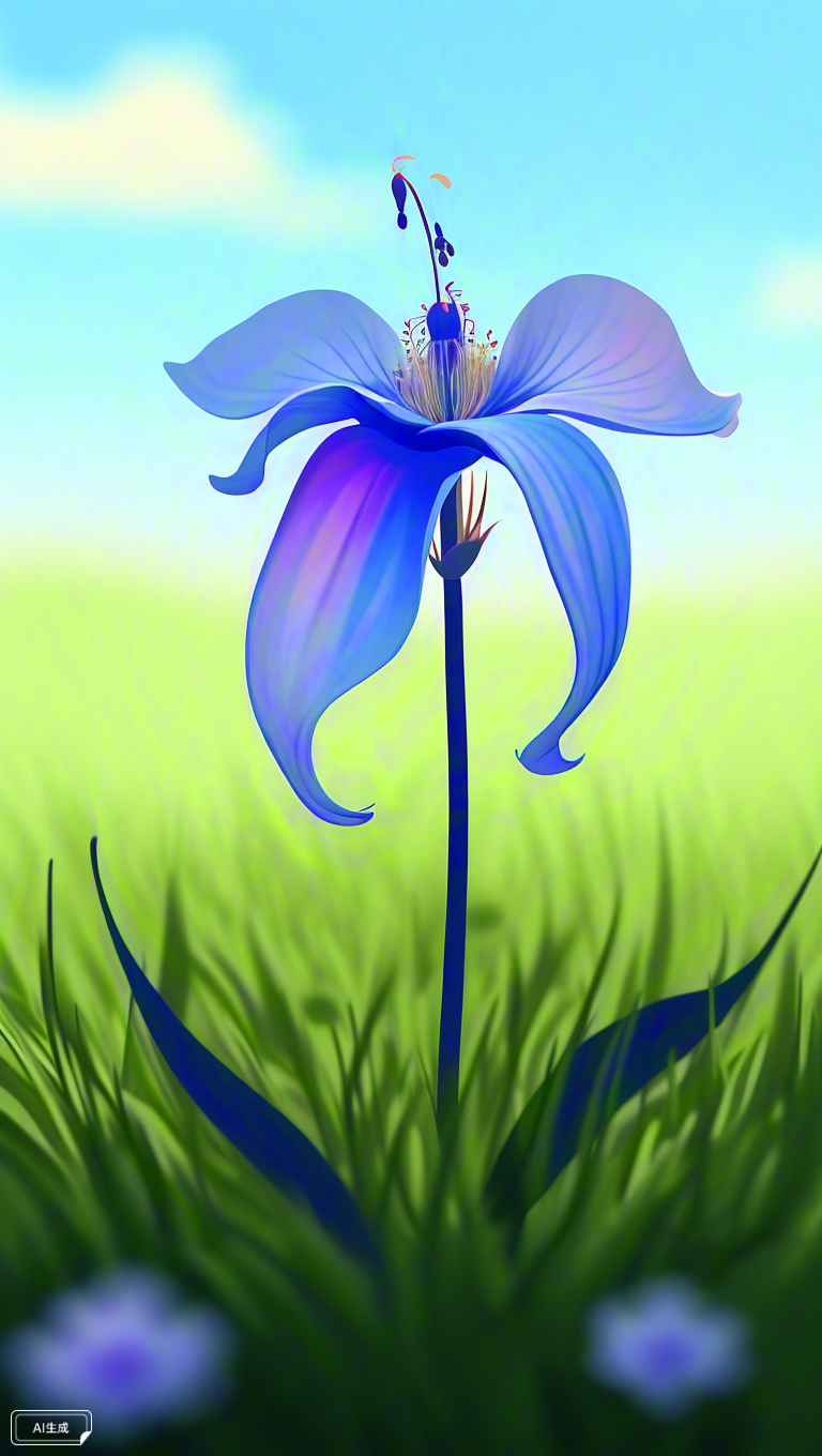 一朵蓝花 1