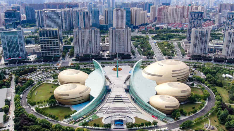 河南郑州城市风光航拍摄影图