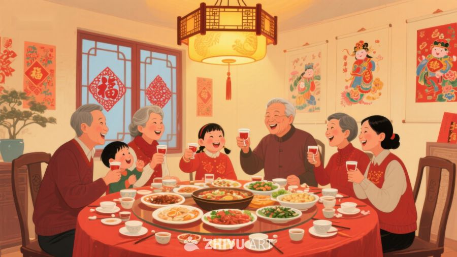 家庭团圆饭，共庆佳节 522
