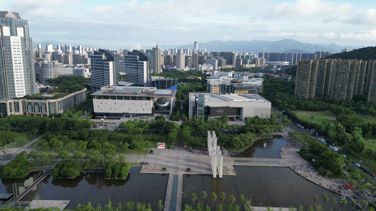 航拍浙江台州城市建设台州风光 