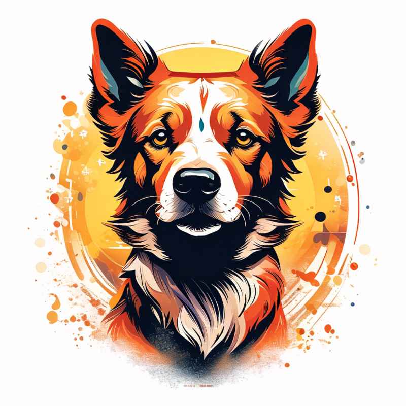 狗头高清元素插画 6