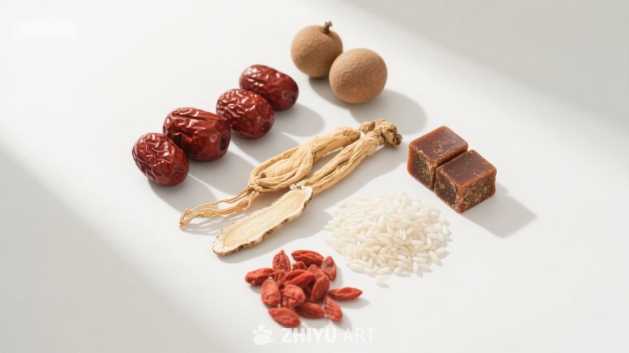 传统中药材与食材展示