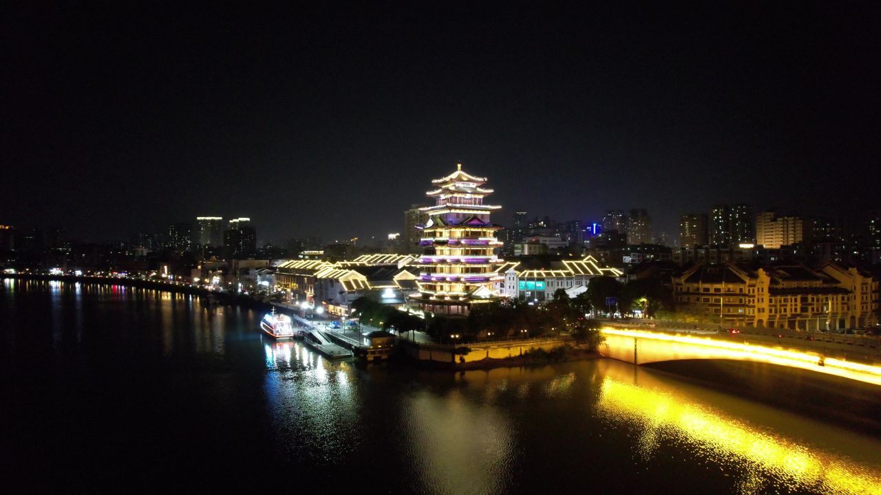 广东惠州合江楼航拍