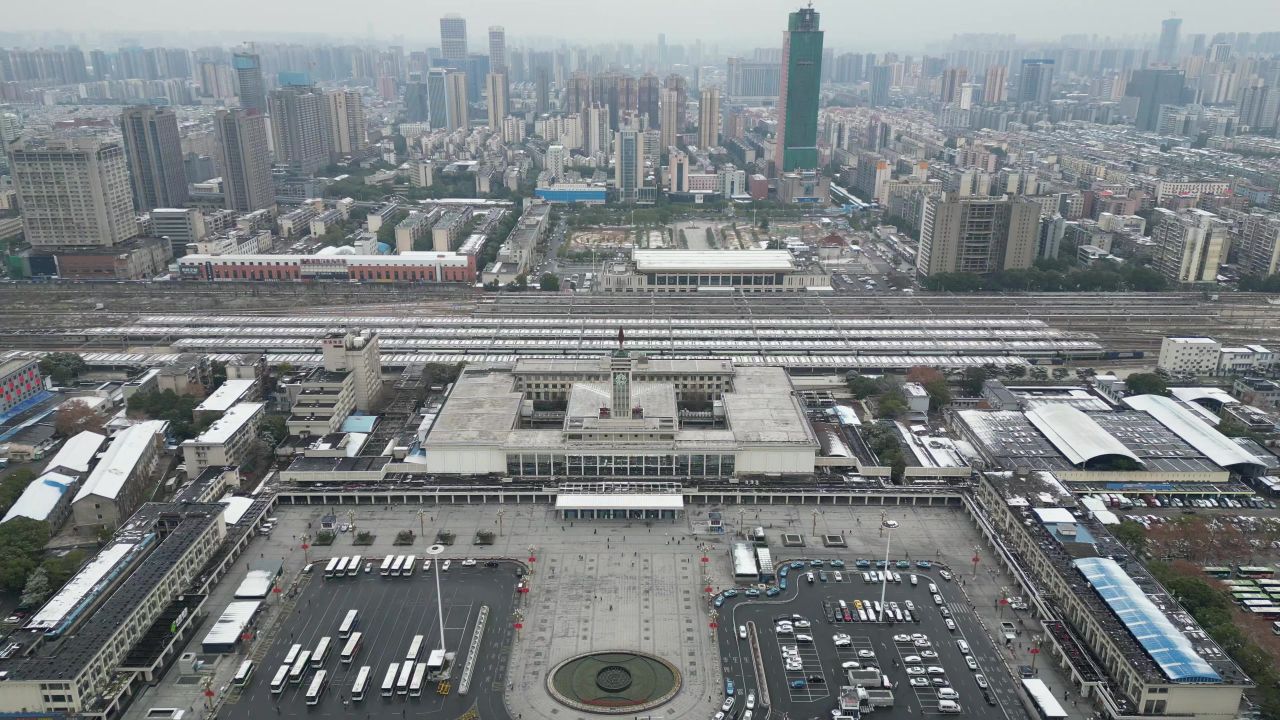 湖南长沙城市风光地标建筑航拍 