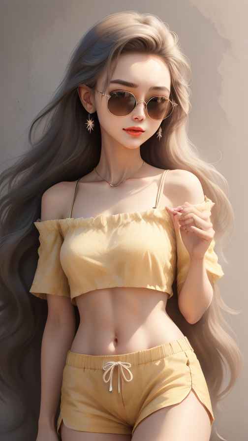吊带美女