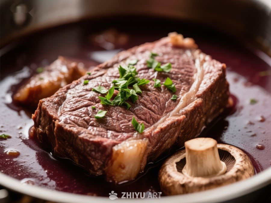 红酒炖牛肉配蘑菇 149