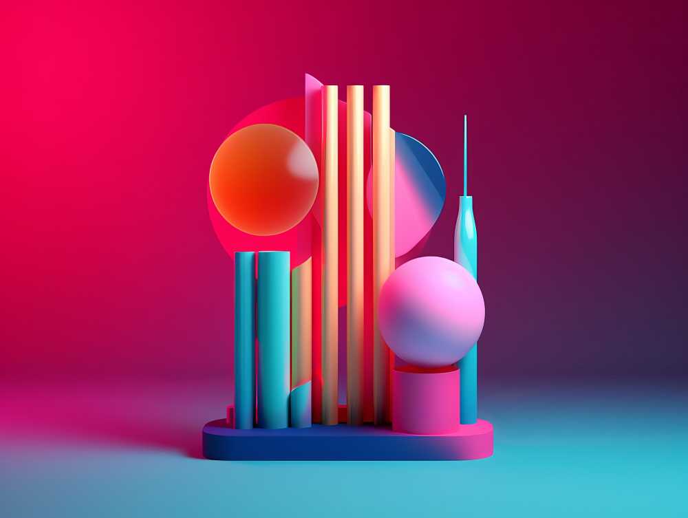 几何3D立体背景图形