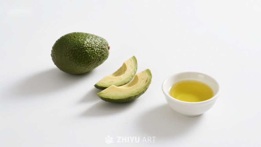 新鲜牛油果与橄榄油的组合